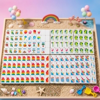 NOUVEAU Ensemble de Mahjong Américain Miniature pour Parc d'Attractions d'Été, Tuiles en Acrylique Résistantes aux UV, Imperméables pour Extérieur, Plage et Bord de Piscine, Personnalisable OEM/ODM