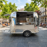 Remorque de restauration mobile personnalisée pour barbecue, café, hot-dogs, glaces, entièrement équipée