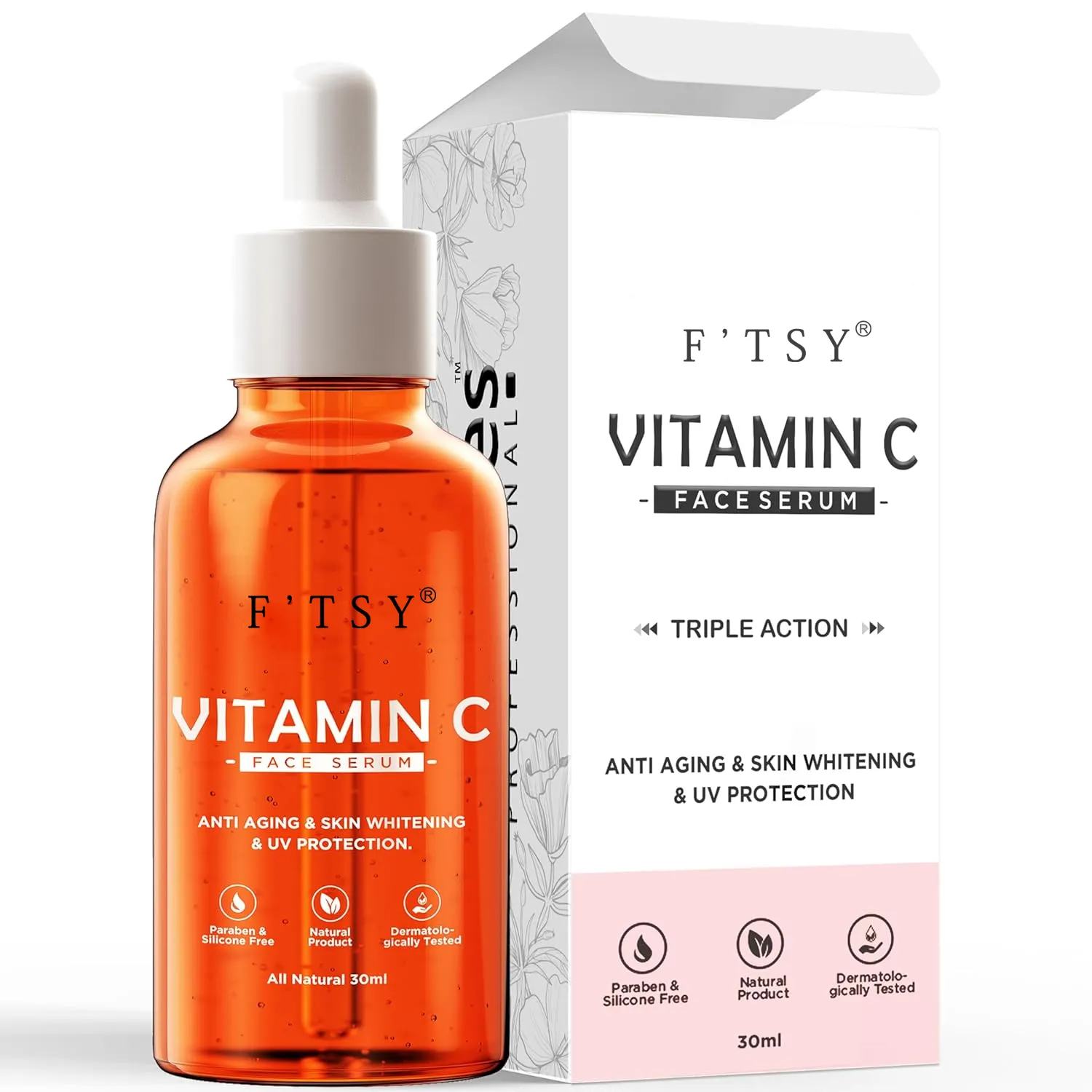 Eigenmarke Aufhellungs-Vitamin-C-Serum Anti-Aging dunkle Ringe feine Linien Sonnenschäden-Korrektur Gesichtsserum