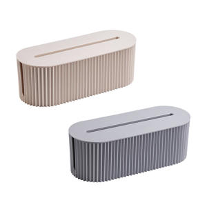 Organizador de Cables Frosty White Milk Blue, Caja de Almacenamiento de Datos para Escritorio, Duradera, Sin Tapa, Color Sólido, Organizadores Electrónicos - Product Image 4