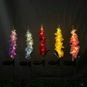 Luz solar de jazmín LED para exteriores, jardín, césped, paisaje, luz decorativa nocturna con panel solar para patio. - Product Image 1