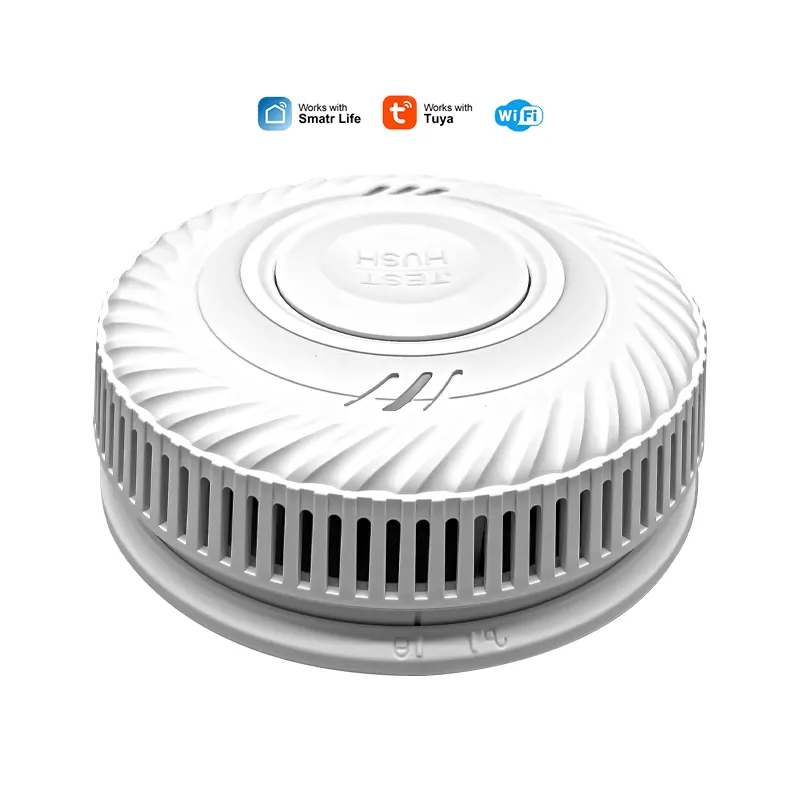Wholesale Supplier ABS Fire Smoke Leak Sensor EN14604 Photoelectric Wireless Smart Tuya Wifi Smoke Alarm Detector