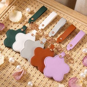 <b>Star</b> Shape Portable PU Leather Modern Makeup <b>Mirror</b> Keychain for Women Welcome Gifts Small Student Gift - Product Image 1