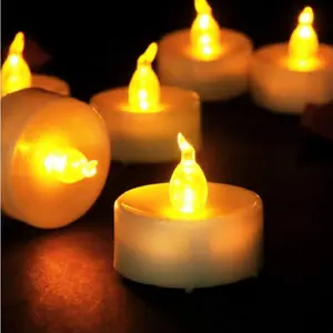 Battery Operated Flameless Electric Warm Light Flickering Small Votive Led Tealight Candle Lights