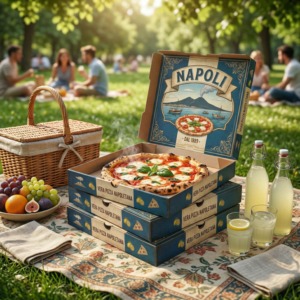 Caja de Pizza de Papel Kraft Reciclable Impresa Personalizada para Pizzería, Catering y Fiestas - Product Image 3