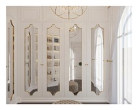 Luxe Style Français Intégré En Bois Massif Moderne Armoire De Rangement Chambre Armoire Placard Conception pour Hôtel