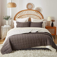 Ensemble de literie de luxe pour lit queen size, 100% coton, couleur unie, comprenant une housse de couette