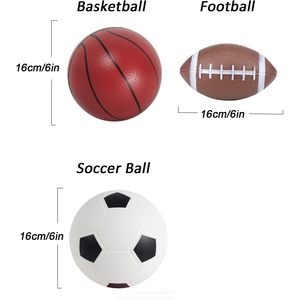 Ballons rebondissants en PVC SPDTECH de 6 pouces pour le football, le basketball et le soccer, avec pompe manuelle, pour enfants et tout-petits, lot de 3 - Product Image 6