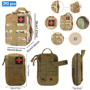 ชุดปฐมพยาบาล3ชิ้นสำหรับการอยู่รอดกลางแจ้ง293ชิ้น/97ชิ้นประกอบด้วย<span class=keywords><strong>กรรไกร</strong></span>แหนบ<span class=keywords><strong>เฝือก</strong></span>นกหวีดสำหรับรถยนต์เรือเดินทาง - Product Image 6