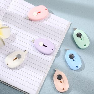 Pisau Mini Serbaguna Bentuk Awan Lucu, Pisau Seni Amplop Portabel yang Dapat Ditarik, Pembuka Surat, Pemotong Karton dengan Lubang Gantungan - Product Image 3