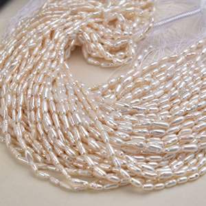 ไข่มุกน้ำจืดทรงพิพพะ รูปทรงบาร็อค ฟันไม่เรียบ ปลายตรง สำหรับทำสร้อยคอ DIY - Product Image 4