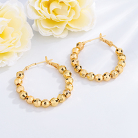 Últimos Pendientes de Aro Grandes Chapados en Oro de 18k Estilo Vintage, Joyería de 18k con Diamantes y Perlas, Material de Latón, Pendientes de Aro Modernos