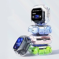 Écouteurs sans fil intra-auriculaires étanches au design transparent avec égaliseur à écran tactile intelligent, écouteurs de jeu multilingues
