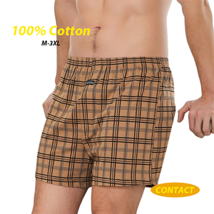 Boxer da Uomo in Cotone 100% con Logo Personalizzato, Vita Alta, Taglie Grandi, Traspiranti e Comodi per <span class=keywords><strong>l</strong></span>'Estate - Product Image 1