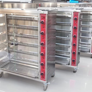 Four à rôtisserie électrique commercial en acier inoxydable pour poulet entier, avec moteur, pour usage domestique et en restaurant - Product Image 6