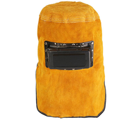 Chapeau de protection faciale de soudeur en cuir de vachette Casquette de casque portable pour le soudage et les respirateurs