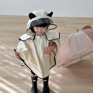 <span class=keywords><strong>Impermeable</strong></span> Infantil con Capucha y Orejas 3D, Chaqueta <span class=keywords><strong>Impermeable</strong></span> para Niños con Cierre Frontal - Product Image 1