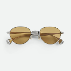 Bottega BV Retro <b>Round</b> Oval <b>Sunglasses</b> Metal Frame UV Protection Fashion Eyewear for Men Women Veneta - Product Image 1