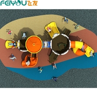 Équipement en plastique pour aire de jeux extérieure commerciale pour enfants d'âge préscolaire, fabriqué en Chine