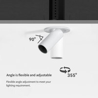Spot LED encastré rotatif rétractable anti-éblouissement pour plafond, mini-déflecteur étroit, 3W 6W 8W, pour maison, magasin, hôtel