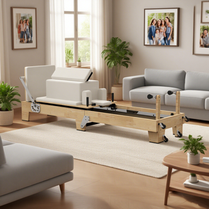 Nouveau Reformer <span class=keywords><strong>de</strong></span> Pilates Pliable en <span class=keywords><strong>Bois</strong></span>, Équipement <span class=keywords><strong>de</strong></span> Fitness Professionnel pour Usage Domestique, Entraînement Privé et Studios <span class=keywords><strong>de</strong></span> Yoga - Product Image 1
