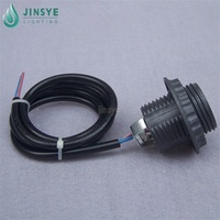 Douille de lampe en plastique noir à base moyenne E26 E27, douille de lampe en bakélite filetée avec anneau de protection et fil de connexion