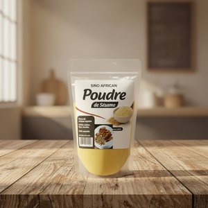 Polvo de Sésamo (Paquete) - Condimento Malí de Grado Alimenticio, Certificado Halal, Envasado al Vacío en Contenedor de Plástico - Product Image 1