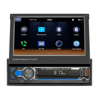 Unidad Principal Bluetooth Universal con Carga Rápida USB, Pantalla Táctil de 7 Pulgadas, Carplay y Android Auto Inalámbricos, Reproductor de DVD para Auto de Un Solo DIN