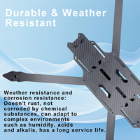 Châssis de drone en fibre de carbone de 15 pouces, plateforme durable et stable pour drones de course, noir, 1960 g, empattement de 735 mm, longueur de 520 mm