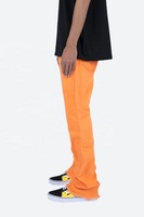 EDGE DENIM Pantalon en jean droit personnalisé pour hommes, orange