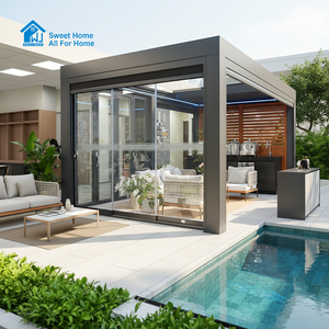Pérgola Retráctil Motorizada <span class=keywords><strong>de</strong></span> Aluminio Bioclimática Sweet Home, Estructura Impermeable y Estable, Larga Vida Útil, Casa <span class=keywords><strong>de</strong></span> Verano - Product Image 6