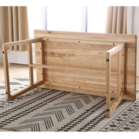Ensemble de meubles de table et de chaises de style nordique en bois massif pour restaurant, restauration rapide, café, bar, vente chaude en usine à Foshan