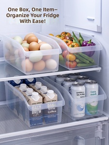 Grande boîte de rangement pour réfrigérateur à ouverture supérieure, conteneur alimentaire en plastique transparent, rectangulaire, 10-20L, pour l'organisation des fruits et des œufs - Product Image 3