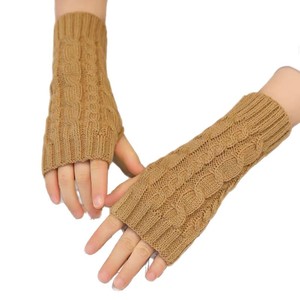 ถุงมือถักแบบไม่มีนิ้ว สีกาแฟ ให้ความอบอุ่น ใช้ในบ้าน สำหรับผู้หญิง ผู้ชาย ฤดูใบไม้ร่วง ฤดูหนาว - Product Image 4