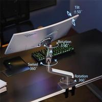 Support de moniteur incurvé ultra-large A5 NORTH BAYOU pour dropshipping, bras de moniteur de jeu, support VESA
