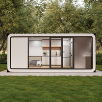 Maison mobile préfabriquée écologique et étanche, type Apple Cabin, à montage rapide, structure en acier, maison capsule modulaire pour bureau ou Airbnb