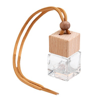Personnalisation en gros 8ml voiture aromathérapie bouteille en verre carré clair 10ml vide diffuseur bouteille en verre