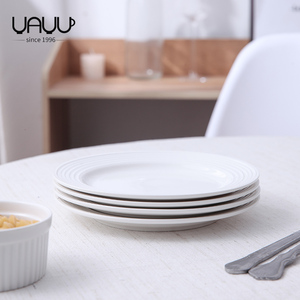 <span class=keywords><strong>Assiette</strong></span> ronde en céramique blanche de 8 pouces, <span class=keywords><strong>assiette</strong></span> à dessert/<span class=keywords><strong>assiette</strong></span> à dîner, ensembles d'assiettes en céramique pour la maison - Product Image 2