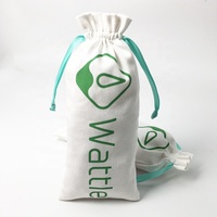 Sac à cordon personnalisé en coton sergé écologique, résistant à l'humidité, pour produits cosmétiques et soins de la peau, avec logo personnalisé – Promotion