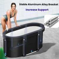 Baignoire à glace pliable pour adultes, en plastique, gonflable, portable, à assembler soi-même, pour les athlètes