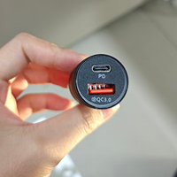 Chargeur de voiture HNT 48W 2 ports QC+PD, charge rapide, charge rapide Type-C USB, matériau ignifuge pour iPhone 16/15/14/13 Pro Max