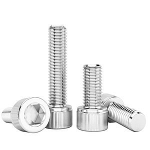 Tornillo hexagonal de acero inoxidable 304 con cabeza abombada, medidas métricas y en pulgadas, tornillo de cabeza hueca hexagonal, tornillo de extensión con rosca UNC/UNF - Product Image 3