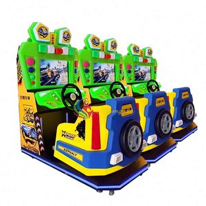 เครื่องเล่นเกมอาร์เคดสำหรับเด็กแบบใช้แบตเตอรี่ สำหรับเล่นในร่ม/กลางแจ้ง จำลองการแข่งรถ เหมาะสำหรับเด็กอายุ 2 ถึง 4 ปี ขายส่งในห้างสรรพสินค้า - Product Image 1