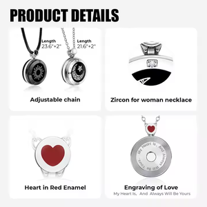 สร้อยคอแฟชั่นสำหรับดวงอาทิตย์และดวงจันทร์จี้สัมผัสระยะไกลเครื่องประดับวาเลนไทน์สำหรับคู่รักขายส่ง - Product Image 4