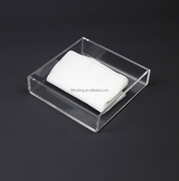 Mini plateau carré personnalisé de présentation de bijoux de maquillage cosmétique de 4x4, 5x5, 6x6, plateau de parfum, plateau décoratif en acrylique moderne transparent
