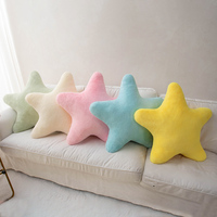 Bantal Boneka Bentuk Bintang Terbaru dengan Desain Bordir, Isian Kapas PP, Mainan Lucu untuk Anak-Anak, Bantal Warna-Warni