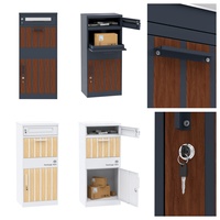 Boîte à colis en acier galvanisé Fuluoshi, boîte aux lettres intelligente à 3 niveaux, grande capacité, autoportante, antivol, étanche, pour la maison, à placer sur le trottoir