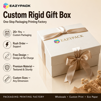 Scatole Regalo Rigide Personalizzate in Avorio, Scatole Quadrate per Imballaggio con Nastro Champagne per Negozi e Boutique