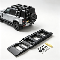 Accessoires de voiture, échelle de toit, pièces de carrosserie automobile, kit carrosserie pour Defender 110 90, échelle latérale noire argentée