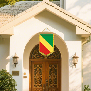 Mini drapeaux de voiture 20x30cm République du Congo, accessoires de décoration murale, petits ornements à suspendre - Product Image 3